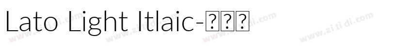 Lato Light Itlaic字体转换